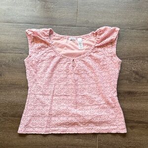 Liz&Co. Pink Lace Women Top